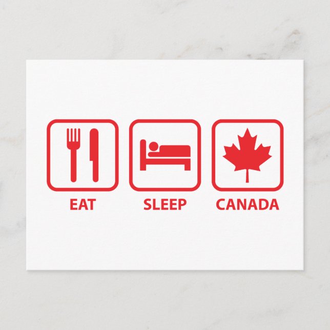 Postal Eat Sleep Canada (Anverso)