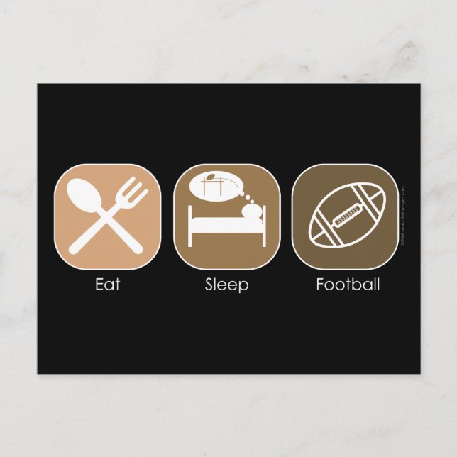 Postal Eat Sleep Football (Anverso)