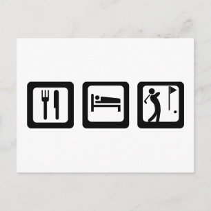 Postal Eat Sleep Golf