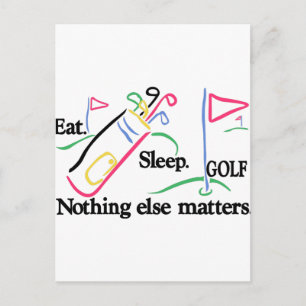 Postal Eat Sleep Golf