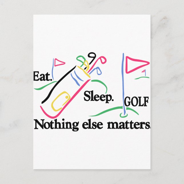 Postal Eat Sleep Golf (Anverso)