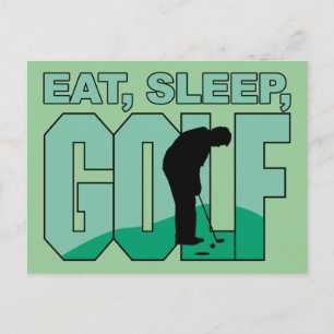 Postal Eat Sleep Golf