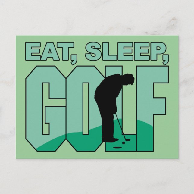 Postal Eat Sleep Golf (Anverso)