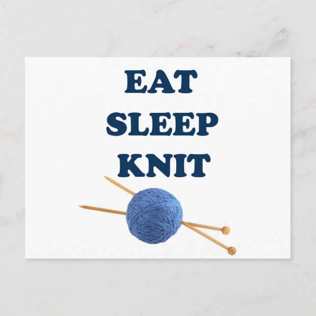Postal Eat Sleep Knit (Anverso)