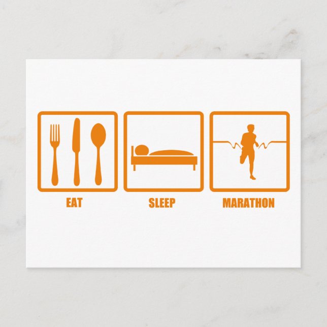 Postal Eat Sleep Marathon (Anverso)