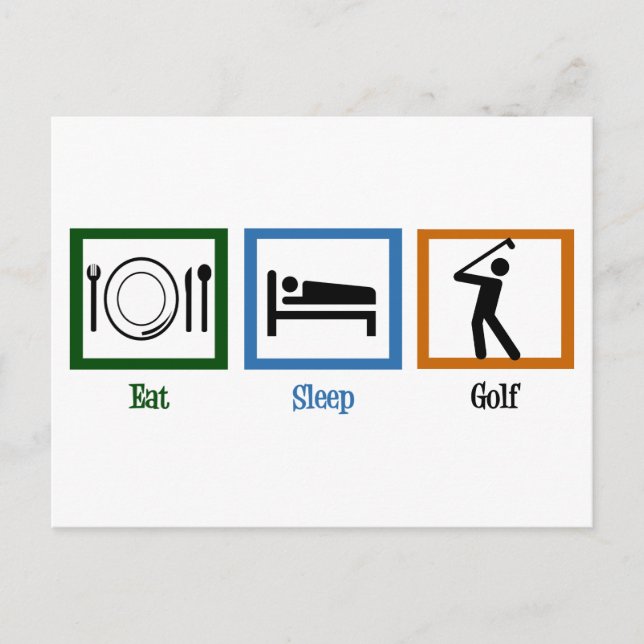 Postal Eat Sleep Play Golf (Anverso)