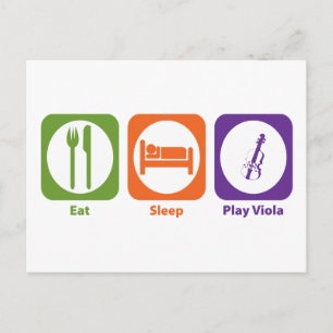 Postal Eat Sleep Play Viola