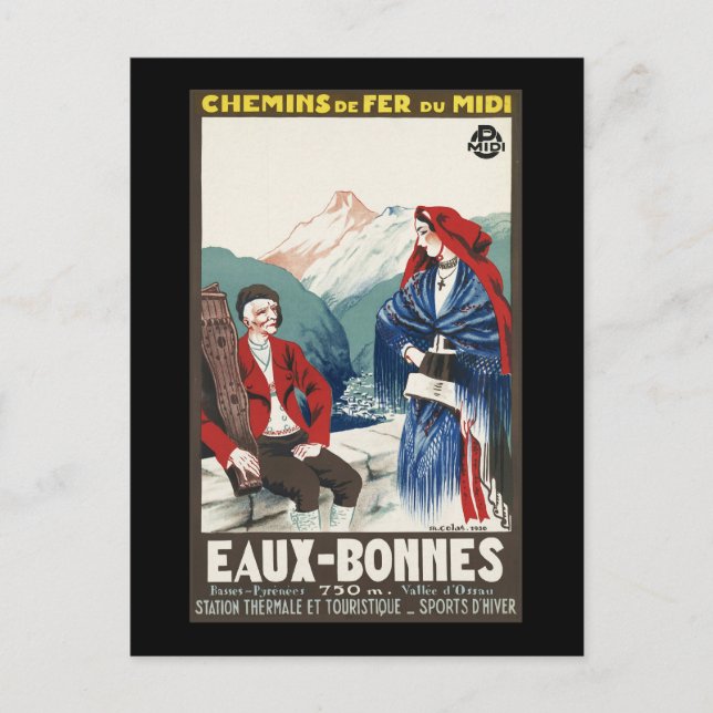 Postal Eaux-Bonnes (Anverso)
