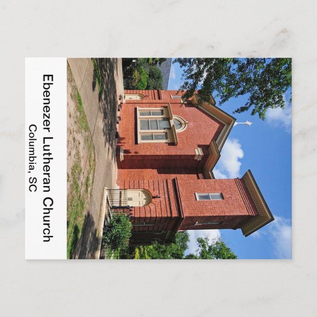 Postal Ebenezer Lutheran Columbia South Carolina (Anverso)