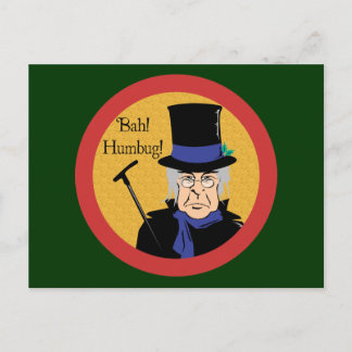 Postal ¡Ebenezer Scrooge Bah! ¡Humbug!