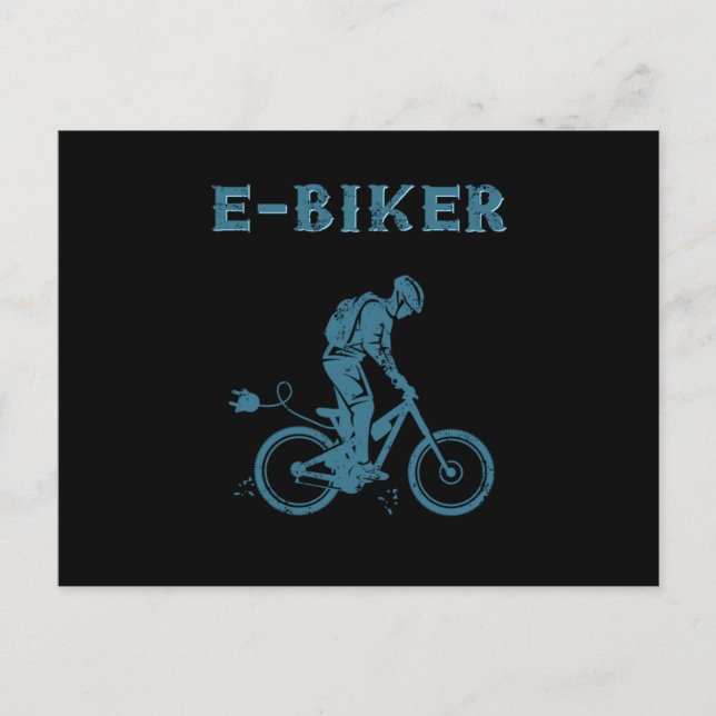 Postal EBiker Electric Bike EBike Cycling Cyclist Gift (Anverso)