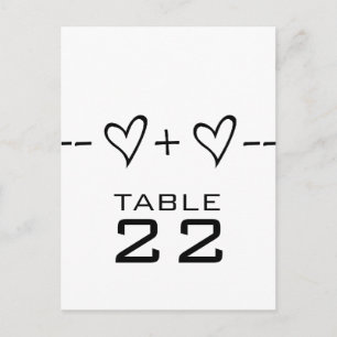 Postal Ebony Heart Equation Table Number Postcard