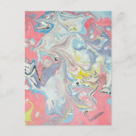 Postal Ebru Arte Pastel Abstracto — Mate de Firma