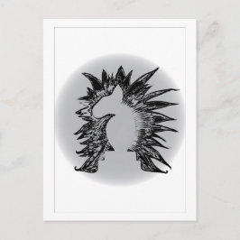 Postal EBT ajedrez caballero moderno ilustracion de arte 