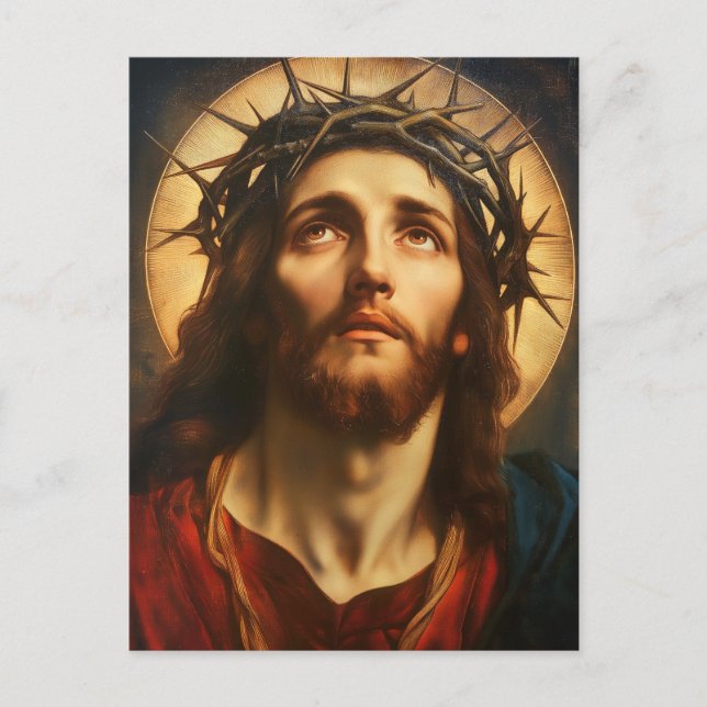 Postal Ecce Homo | Jesucristo con Corona de Espinas (Anverso)