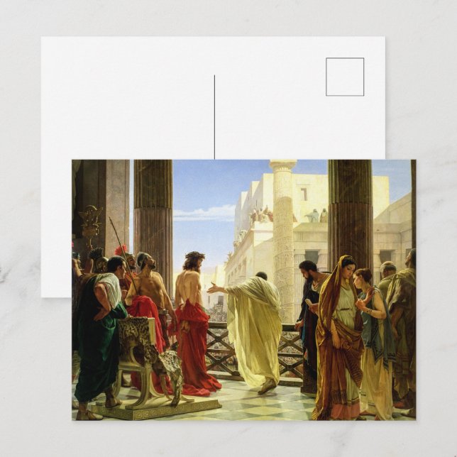 Postal Ecce Homo por Antonio Ciseri (Anverso / Reverso)