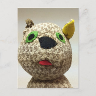 Postal Eccentrico gato relleno de tono