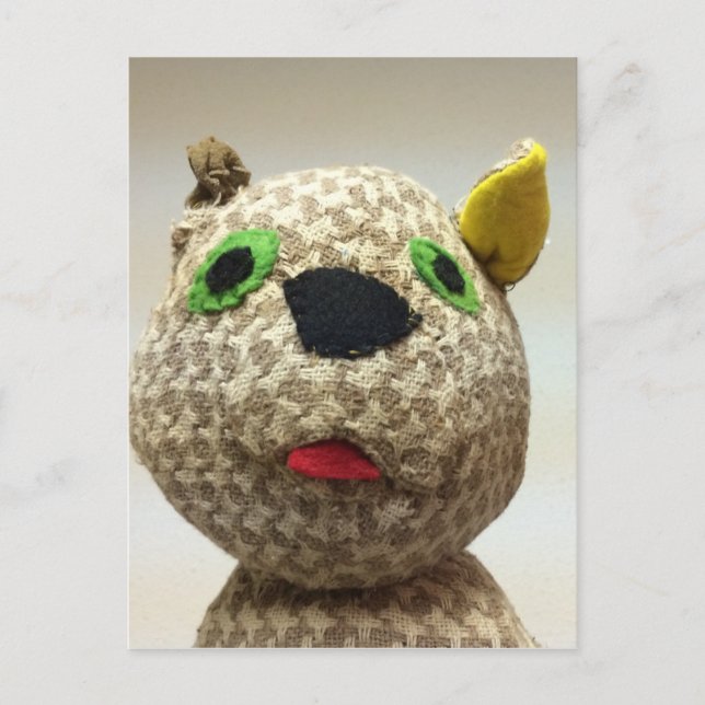 Postal Eccentrico gato relleno de tono (Anverso)