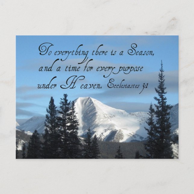 Postal Ecclesiastes 3:1 (Anverso)
