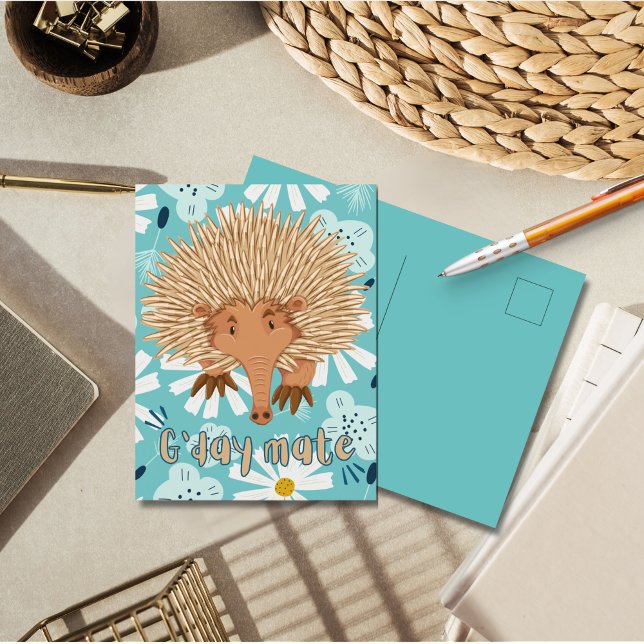 Postal Echidna florece bajo los saludos (Subido por el creador)