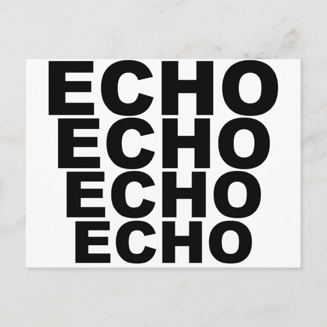 Postal ECHO ECHO ECHO Gorra Mousepad Mug (Anverso)