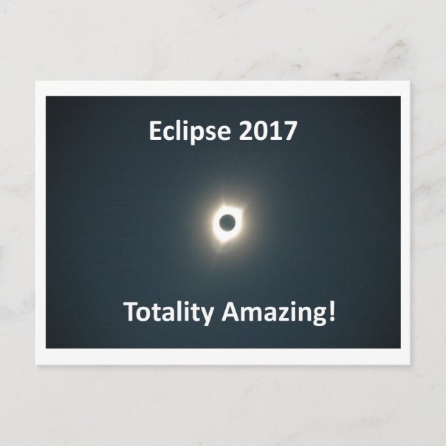 Postal Eclipse 2017 - Asombroso total - Imagen original (Anverso)