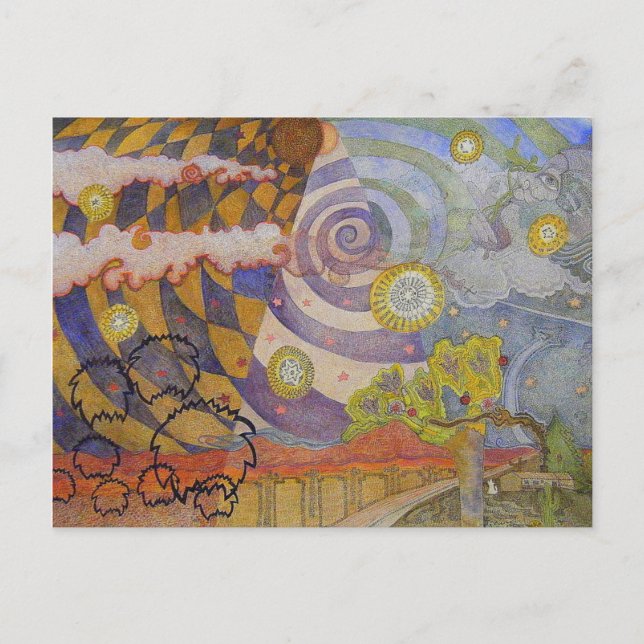 Postal Eclipse con Mercurio Retrogrado (Anverso)
