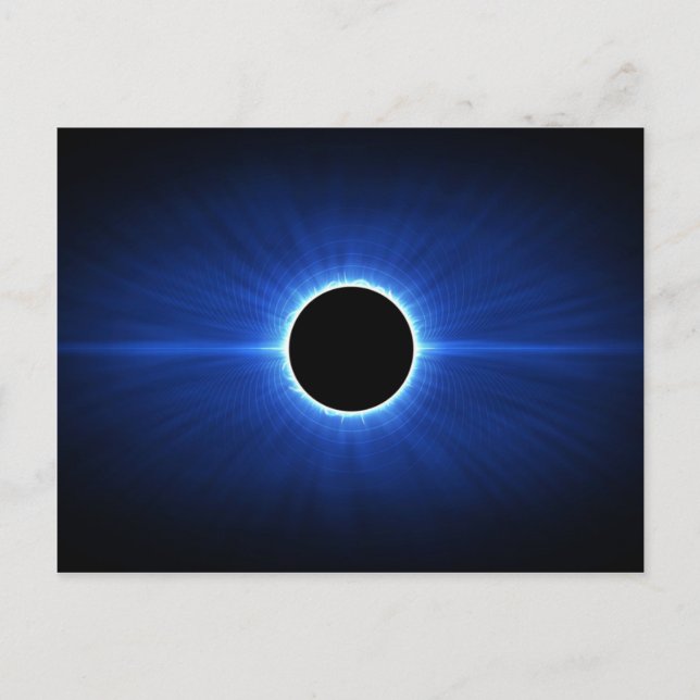 Postal Eclipse de estrella azul (Anverso)