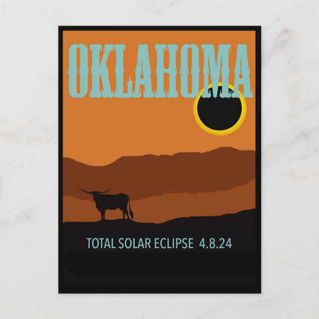 Postal Eclipse de Oklahoma (Anverso)
