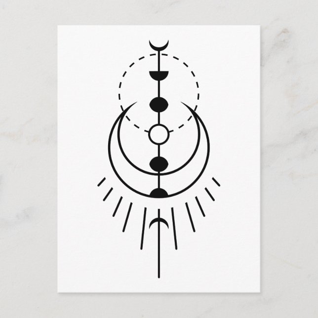 Postal eclipse lunar de fase lunar (Anverso)