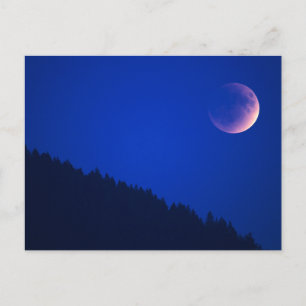 Postal Eclipse lunar sobre bosque   Zug, Suiza