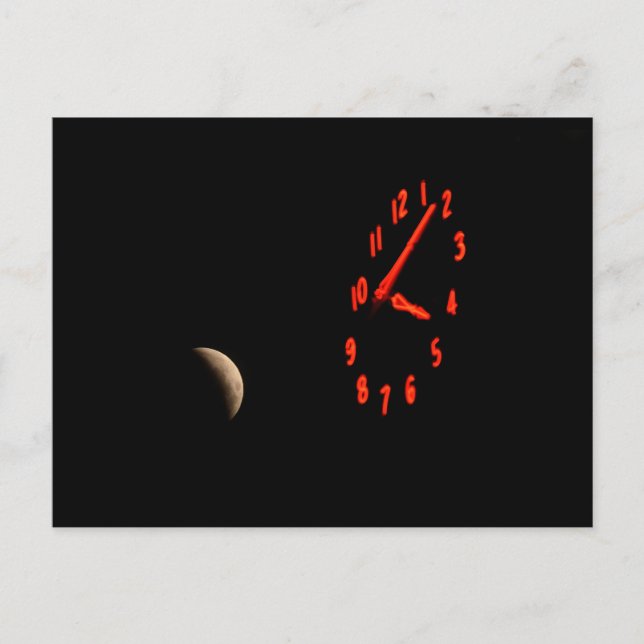 Postal Eclipse lunar sobre Oakland (Anverso)