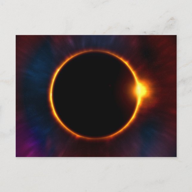 Postal Eclipse Moon Sun Twilight (Anverso)