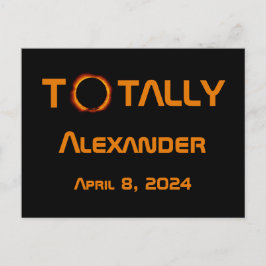 Postal Eclipse solar de 2024 totalmente personal