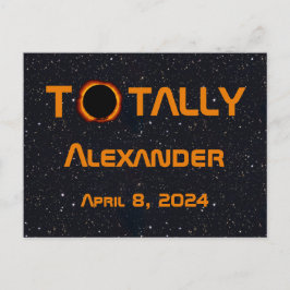 Postal Eclipse solar de 2024 totalmente personal