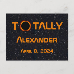 Postal Eclipse solar de 2024 totalmente personal