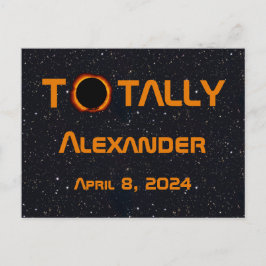 Postal Eclipse solar de 2024 totalmente personal