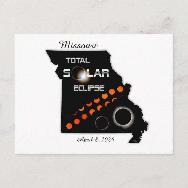 Postal Eclipse solar de Missouri (Anverso)