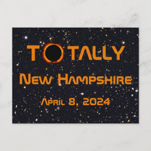 Postal Eclipse solar de New Hampshire 2024