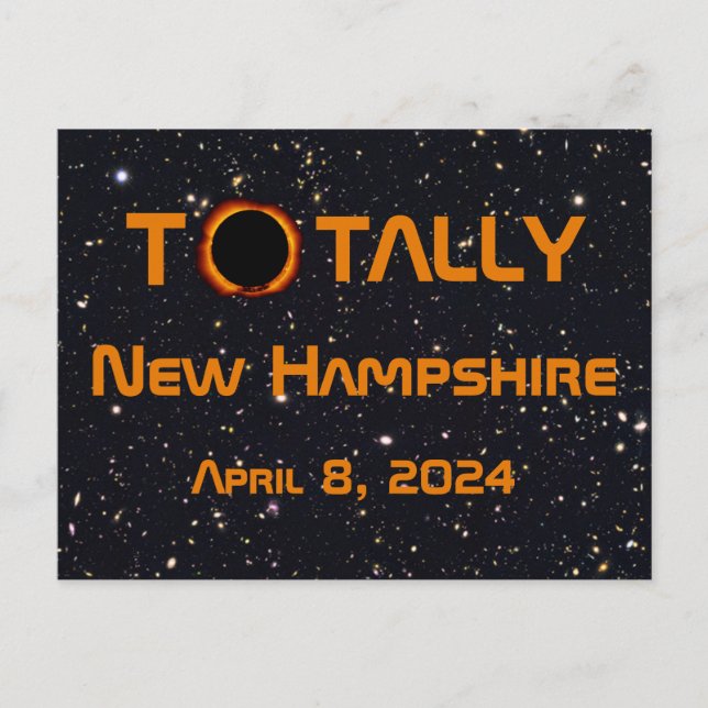 Postal Eclipse solar de New Hampshire 2024 (Anverso)