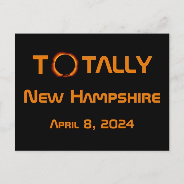 Postal Eclipse solar de New Hampshire 2024 (Anverso)