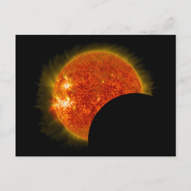 Postal Eclipse solar en curso (Anverso)