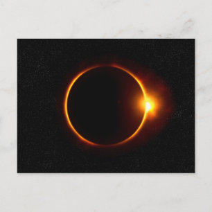 Postal Eclipse solar Sun oscuro y luna