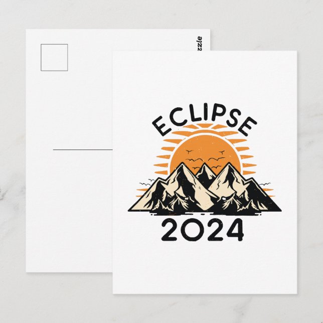 Postal Eclipse solar total 2024 (Anverso / Reverso)