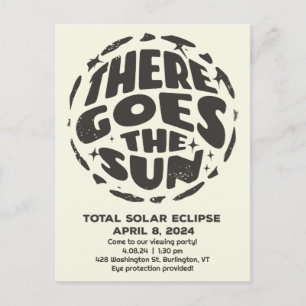 Postal Eclipse Solar Total 2024 Ahí Va el Sol