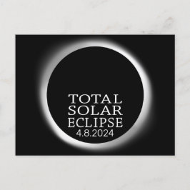 Postal Eclipse solar total - 2024 o fecha personalizado