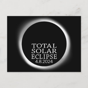 Postal Eclipse solar total - 2024 o fecha personalizado
