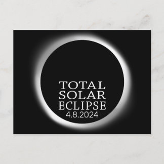 Postal Eclipse solar total - 2024 o fecha personalizado