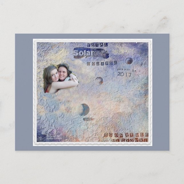 Postal Eclipse solar total 21 de agosto de 2017 Boonville (Anverso)