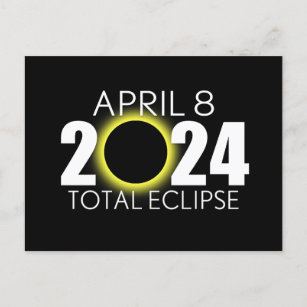 Postal Eclipse solar total - 8 de abril de 2024 - Diseño 